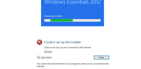 FIX: Windows Essentials 2012 setup error 0x800c0006